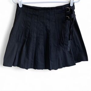 Goth Black Mini Skirt with Buckle Accents! Size small!